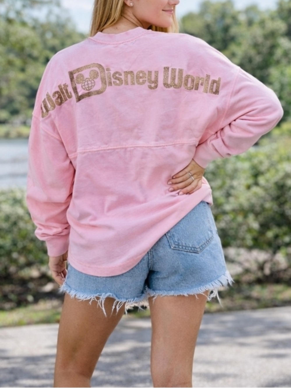 Disney Pink Long Sleeve Walt Disney World Pullover